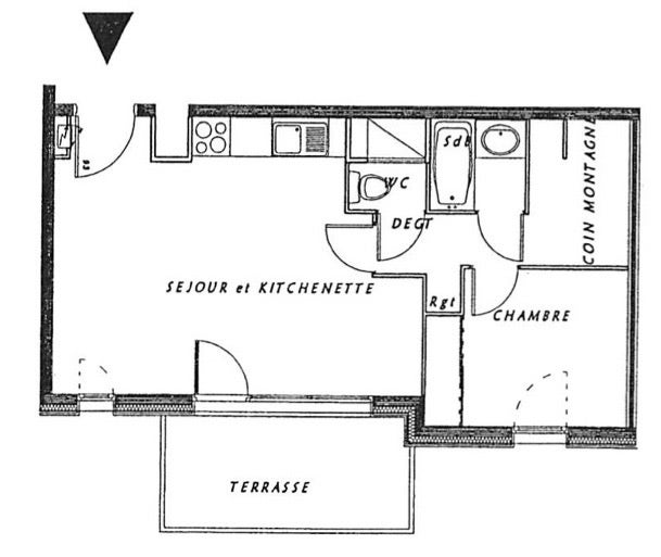 Plan de notre appartement à Superdévoluy