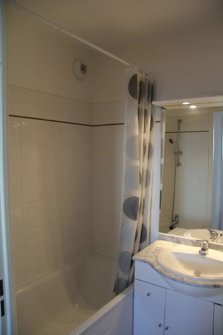 La salle de bain de notre appartement à Superdévoluy